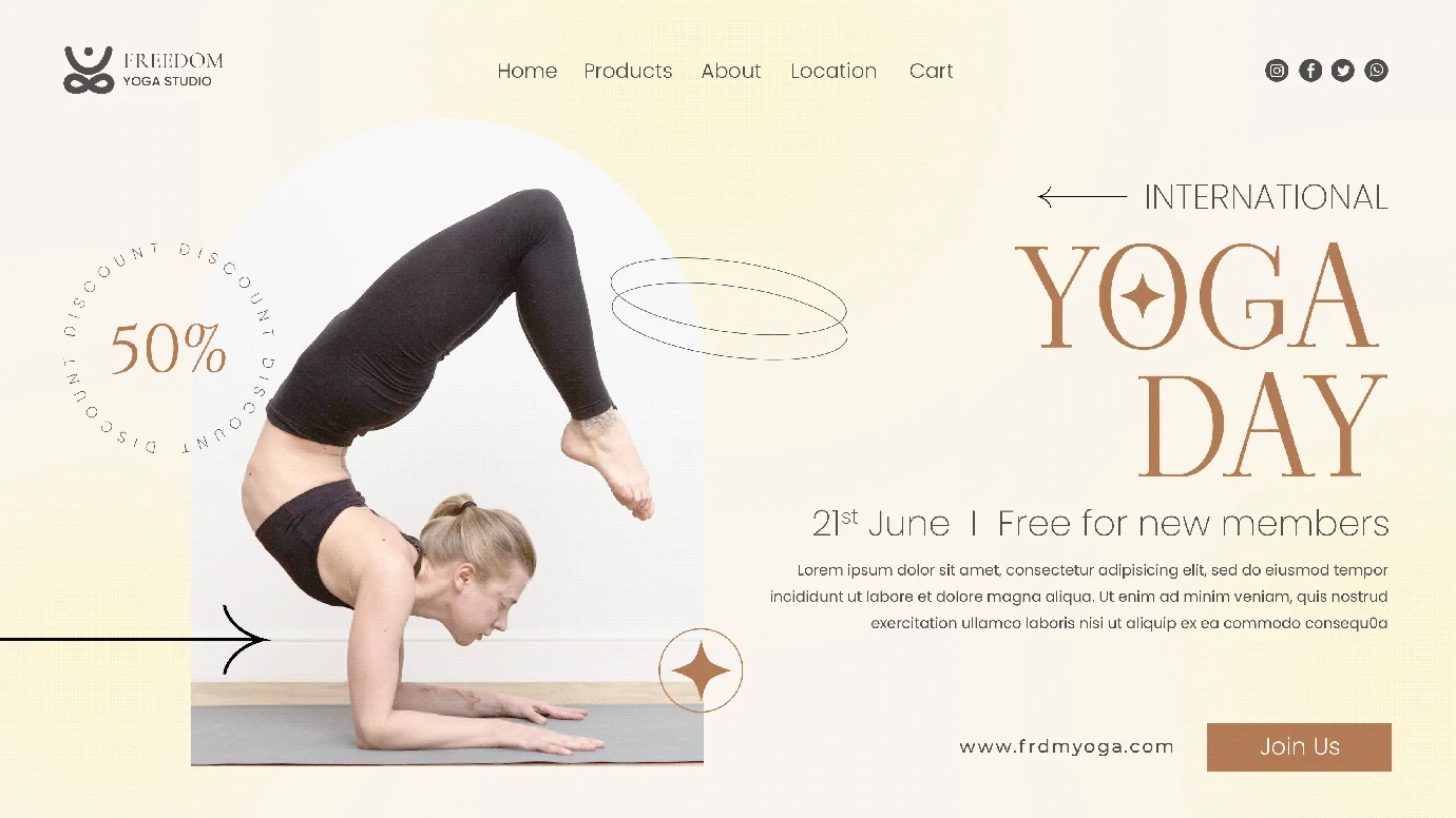 潮流酸性炫彩女性瑜伽运动健身海报主图详情模板PSD分层设计素材【002】